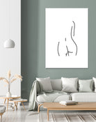 DERRIERE nude line art by Karli Florence on GIANT ART - white digital drawing