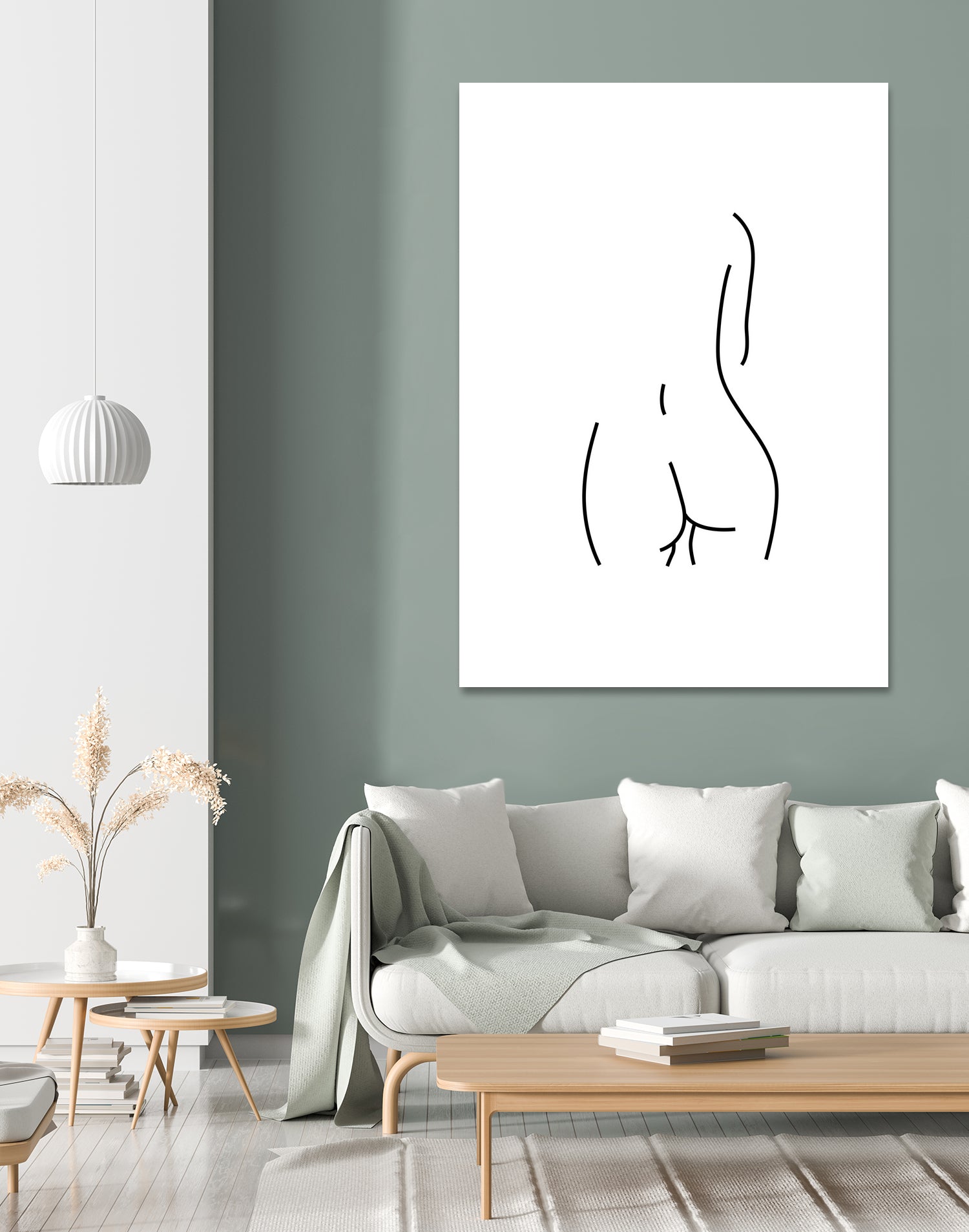 DERRIERE nude line art by Karli Florence on GIANT ART - white digital drawing