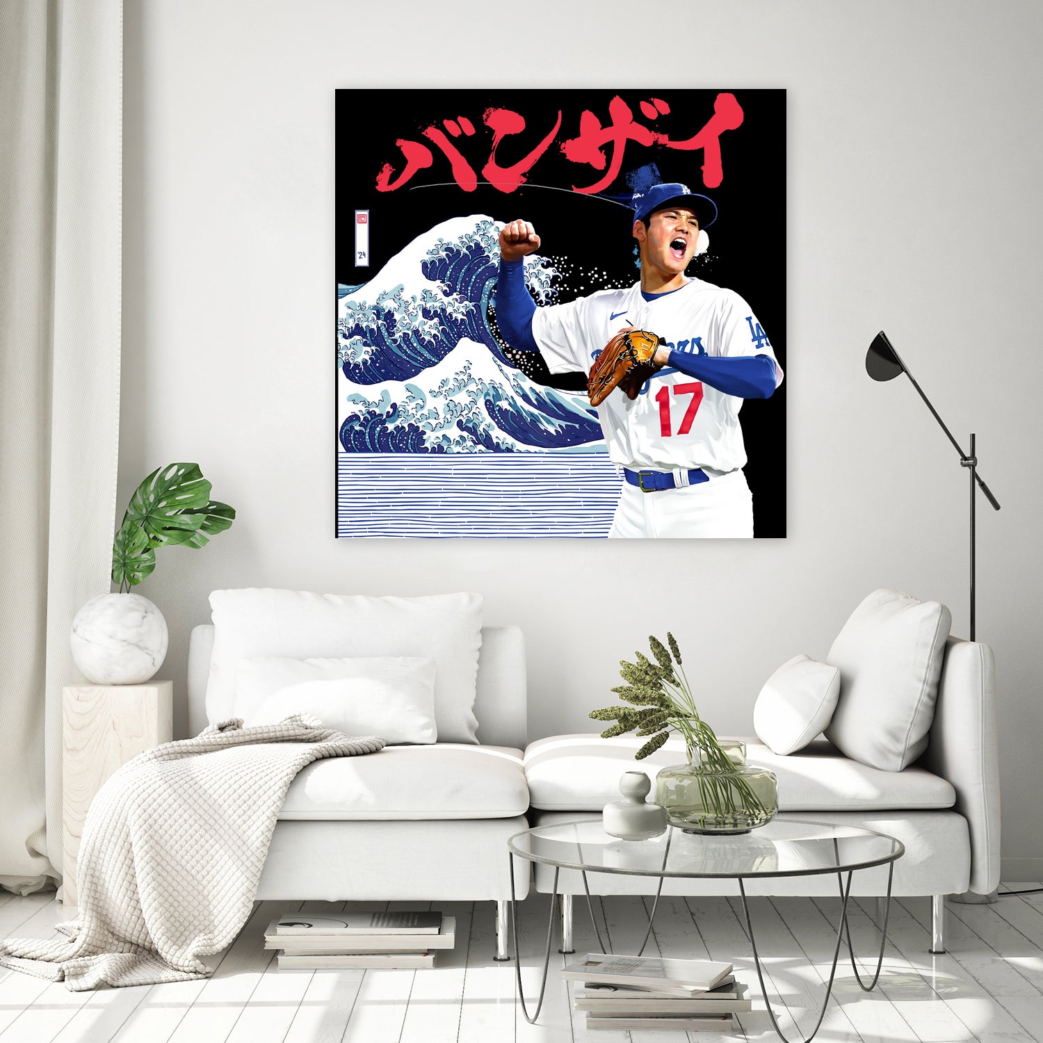 Ohtani BANZAI by Claudia Labarca on GIANT ART - blue digital painting
