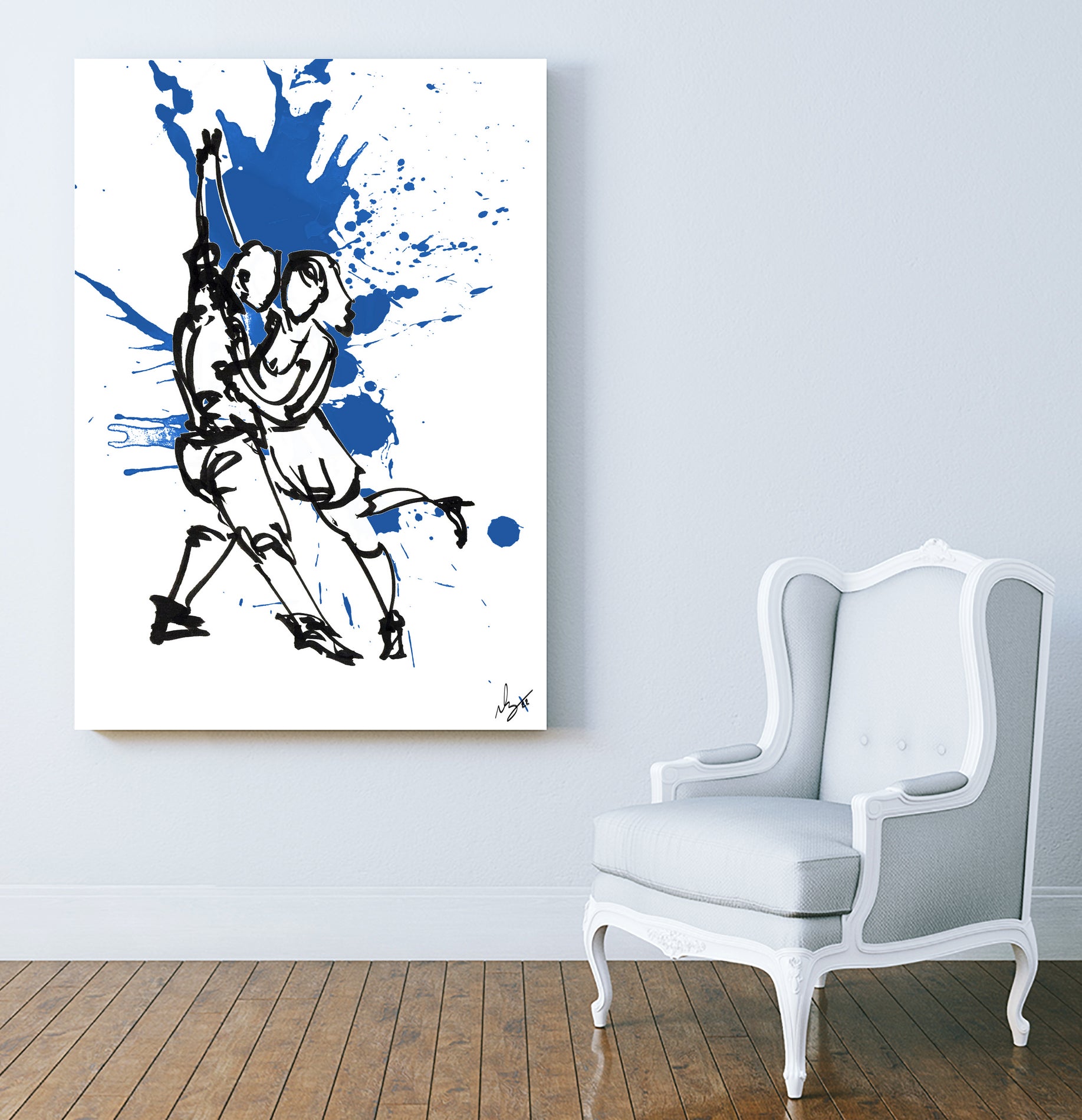 DancInk folks-37 by Nicolas Lachance-Brais on GIANT ART - blue digital painting