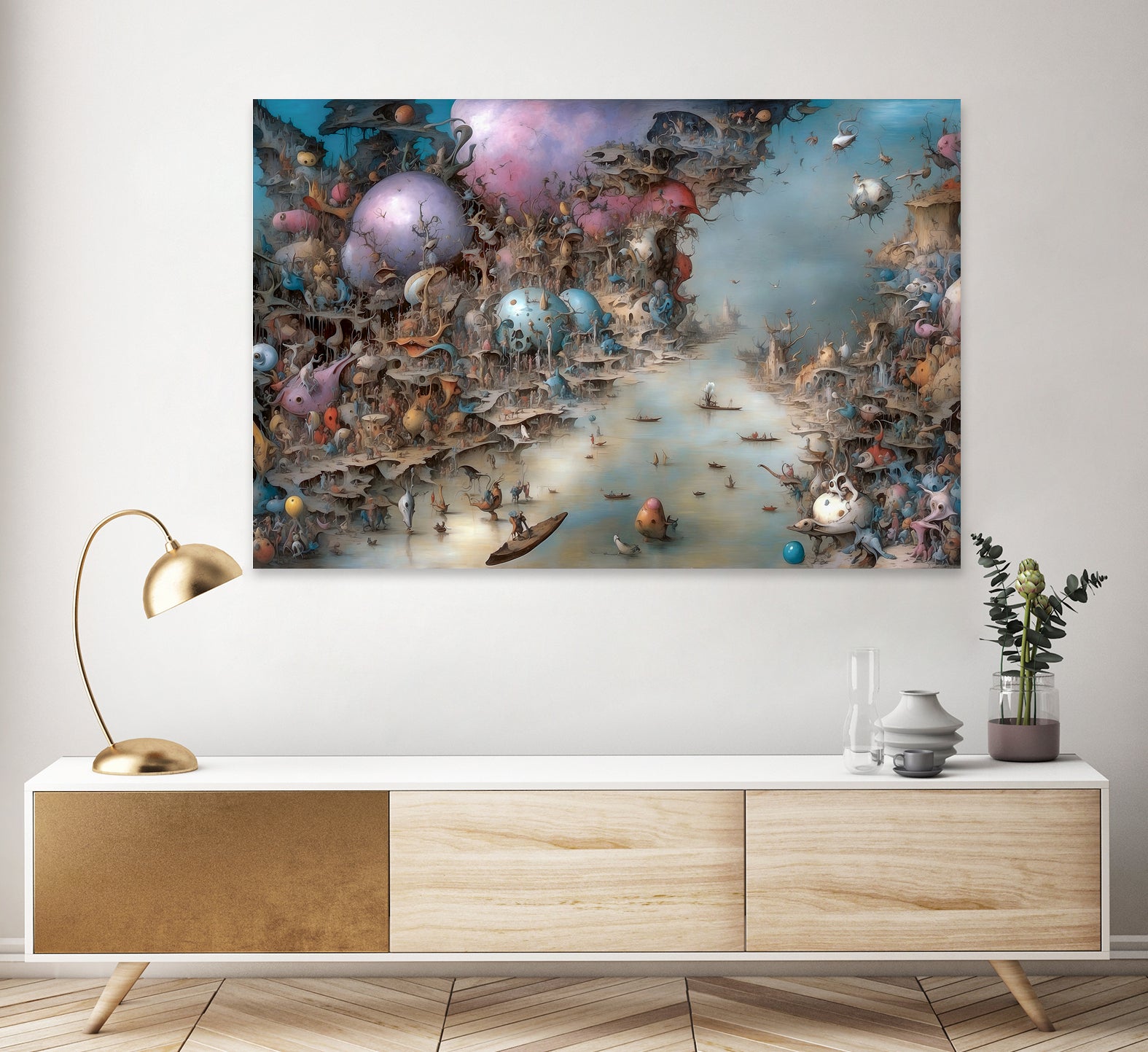 Fighting The Current Of The River Of Regret by Eric Ton on GIANT ART - white digital painting