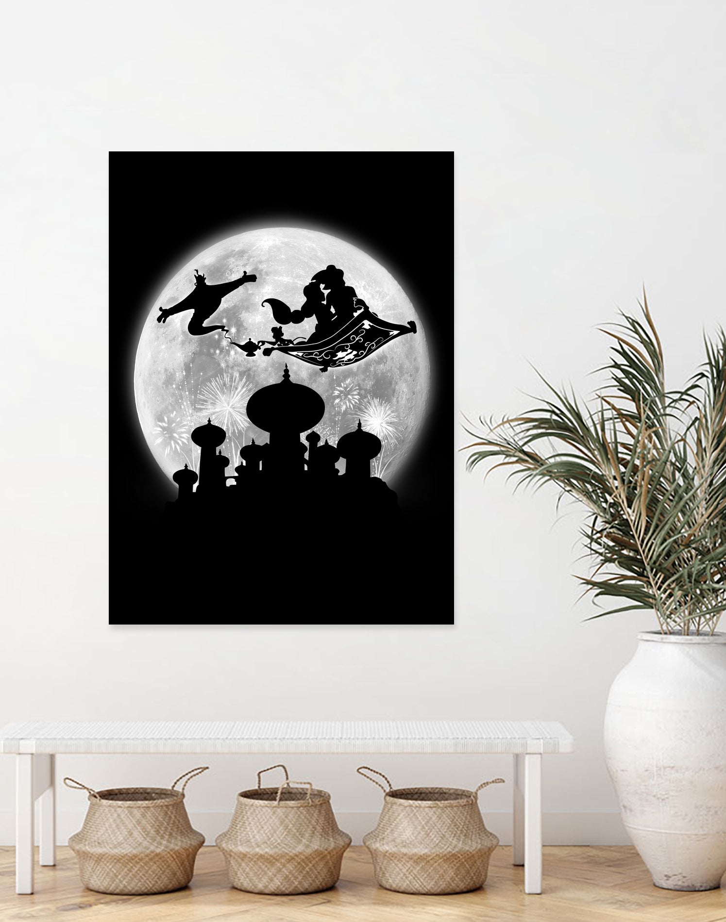 Full moon over Agrabah by Antonio Camarena on GIANT ART - black digital painting