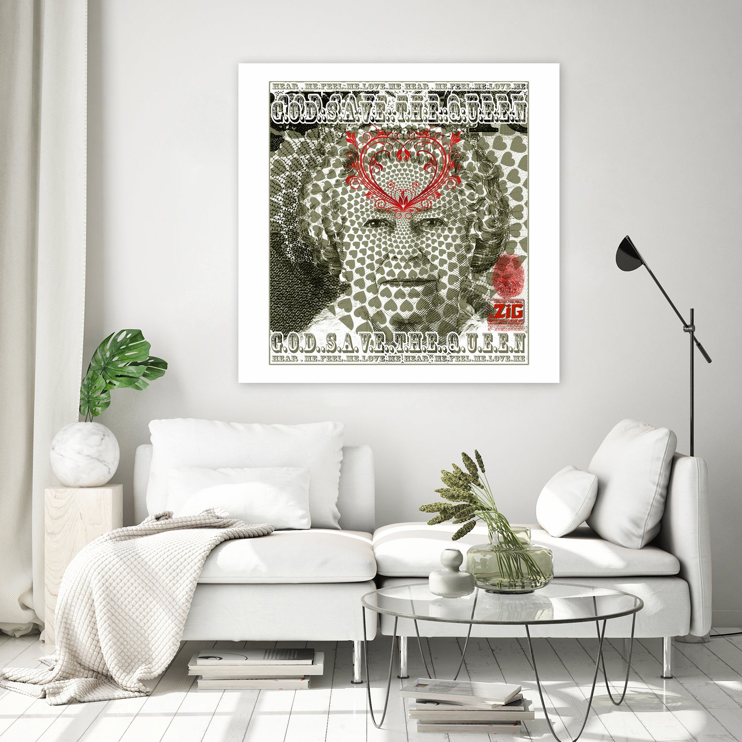 God Save The Queen Blood & Khaki (Hear Me Edition) by Ziggy Christenson on GIANT ART - green digital drawing