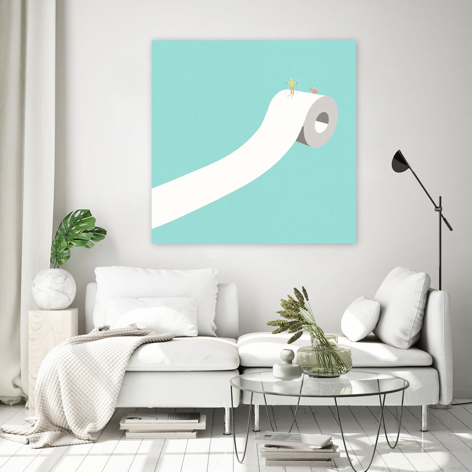 Skiing by Keita Kurihara on GIANT ART - blue digital painting