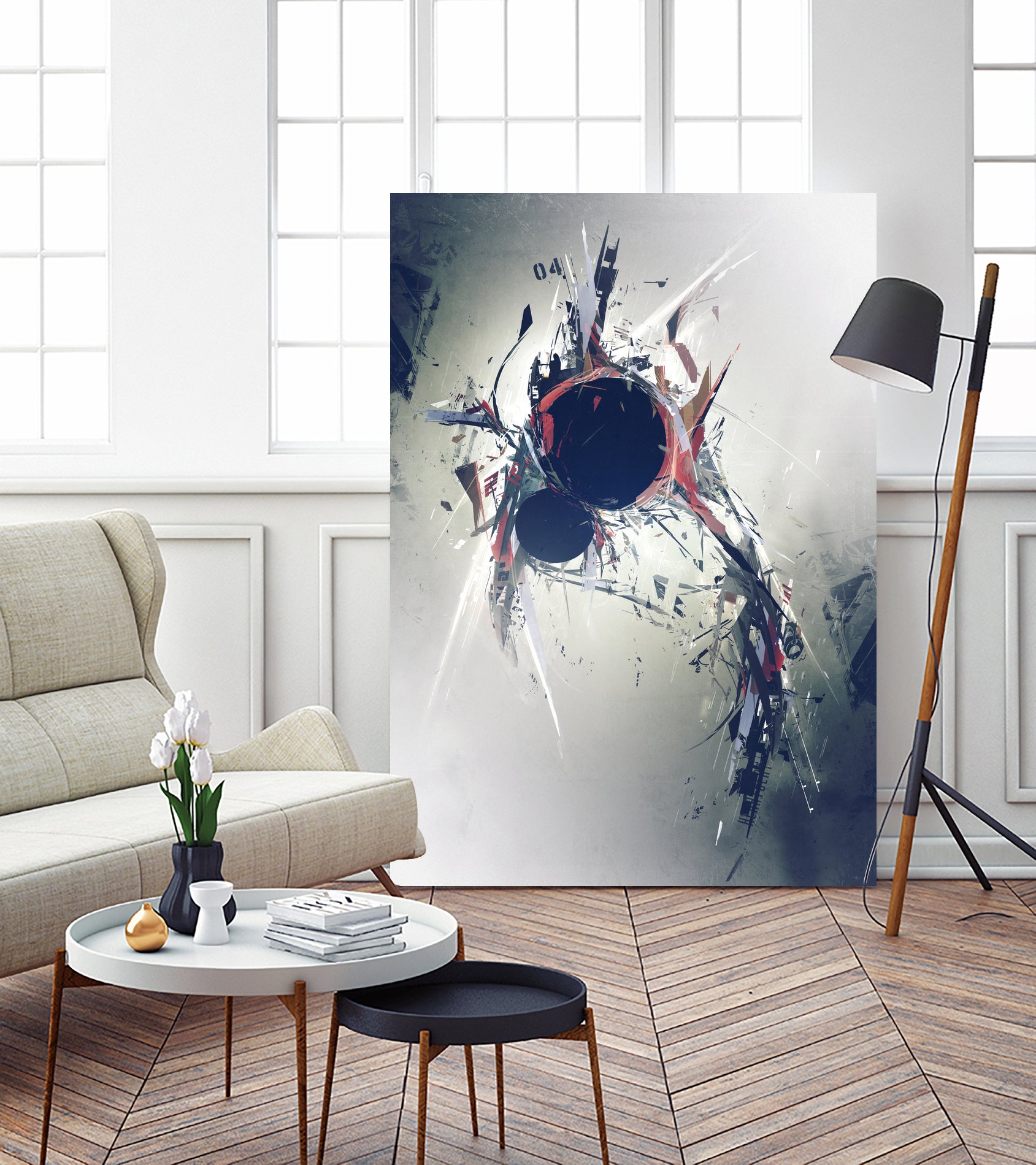 Heartbeat by George Smith on GIANT ART - gray digital painting