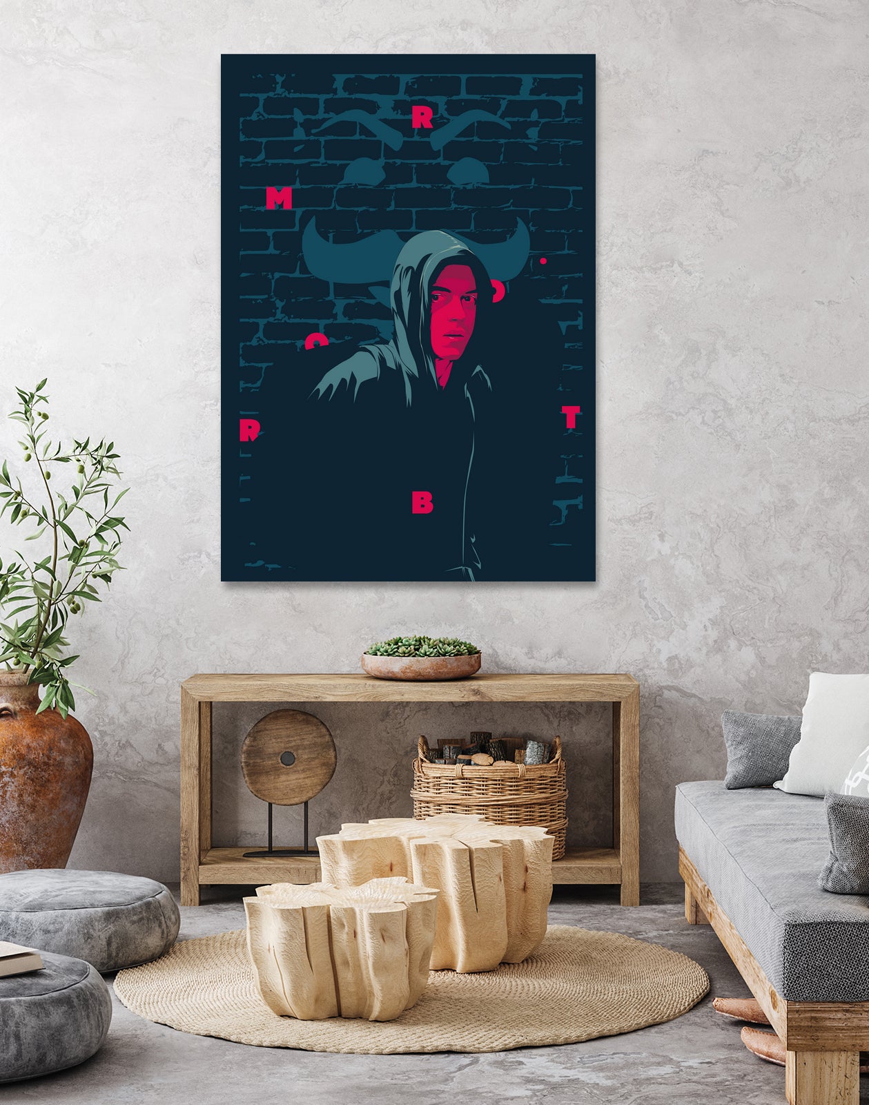 Mr. Robo by Tibor Lovas on GIANT ART - pink vector illustration