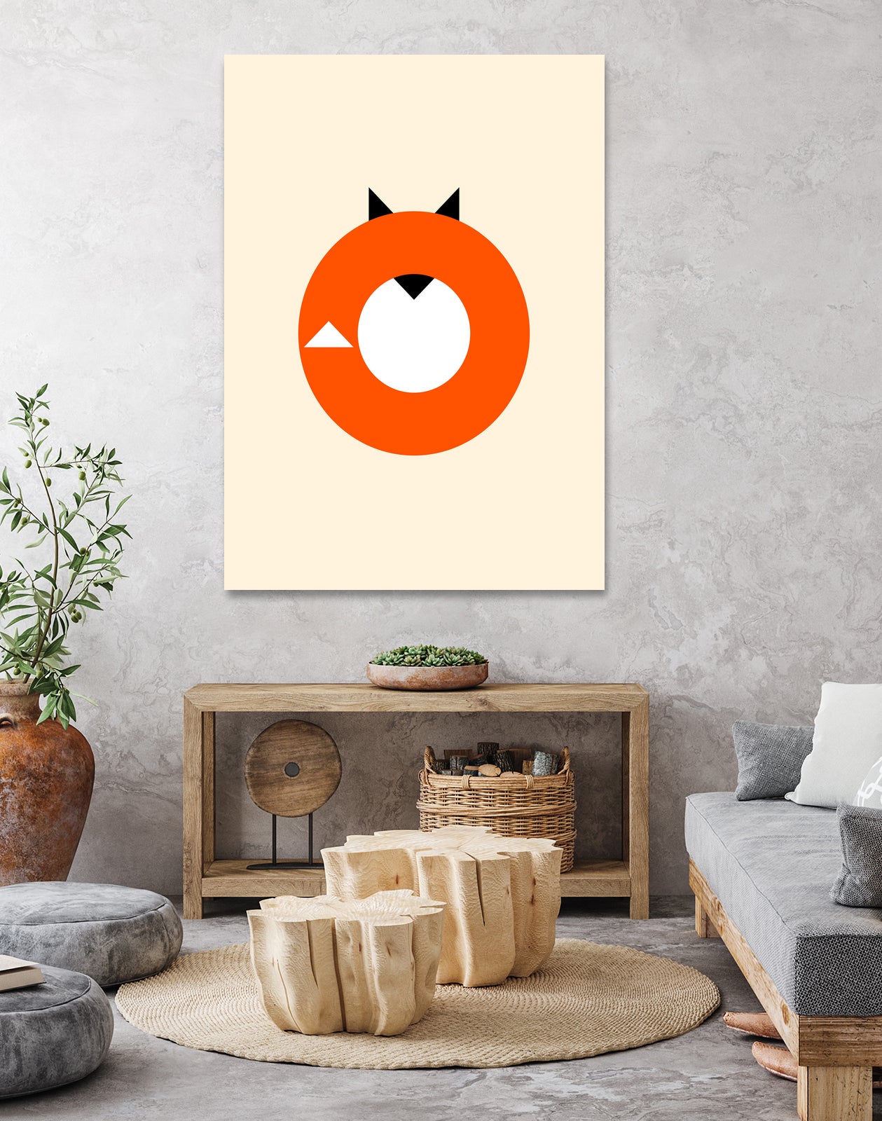 A Most Minimalist Fox by Nicholas Ely on GIANT ART - white vector illustration