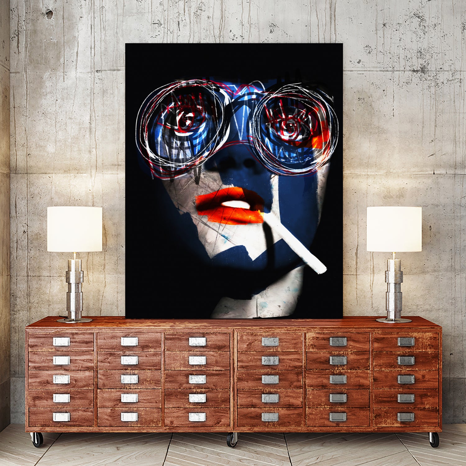 Rider by Daniel Malta on GIANT ART - blue digital painting