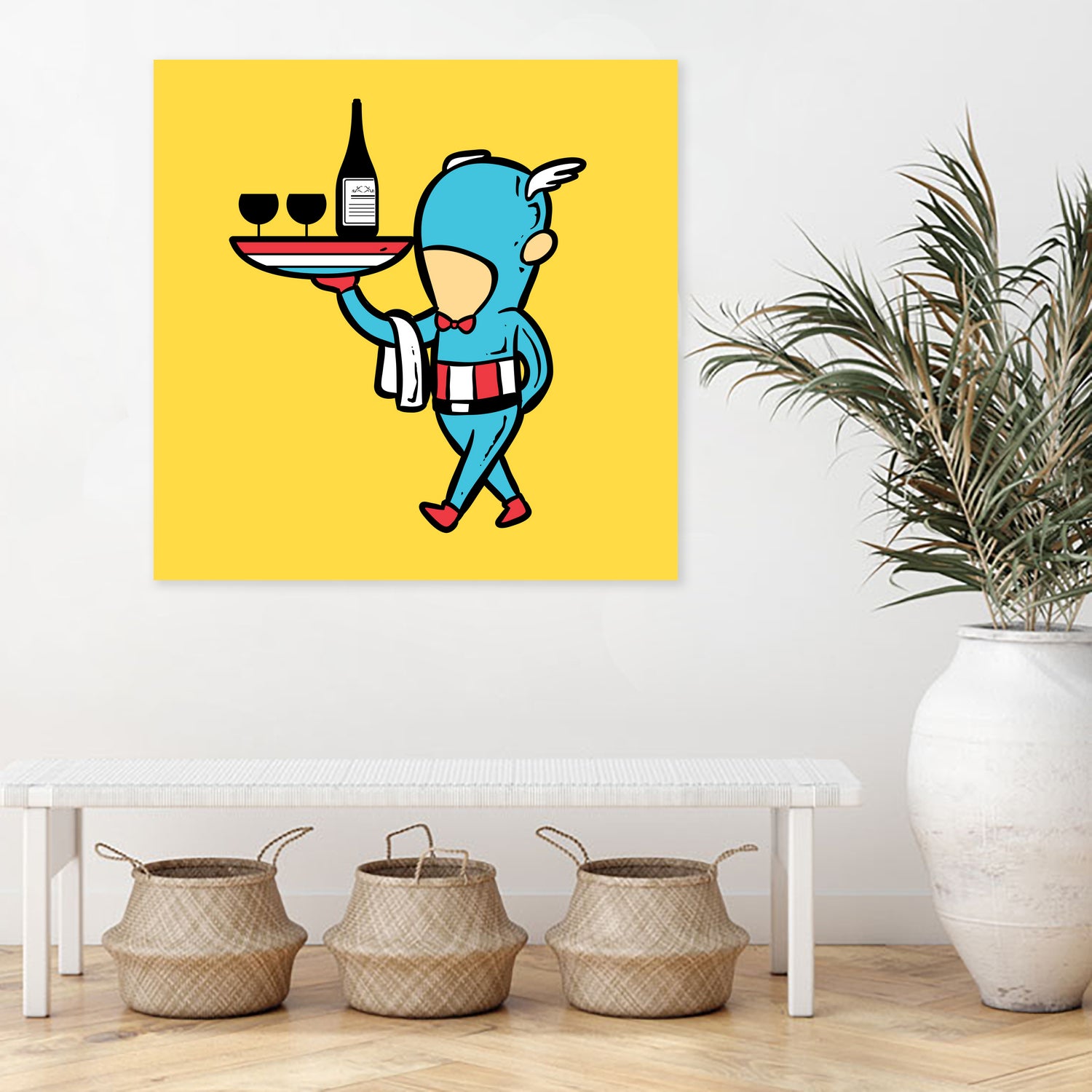 Part Time Job - Restaurant by Chow Hon Lam on GIANT ART - yellow character design