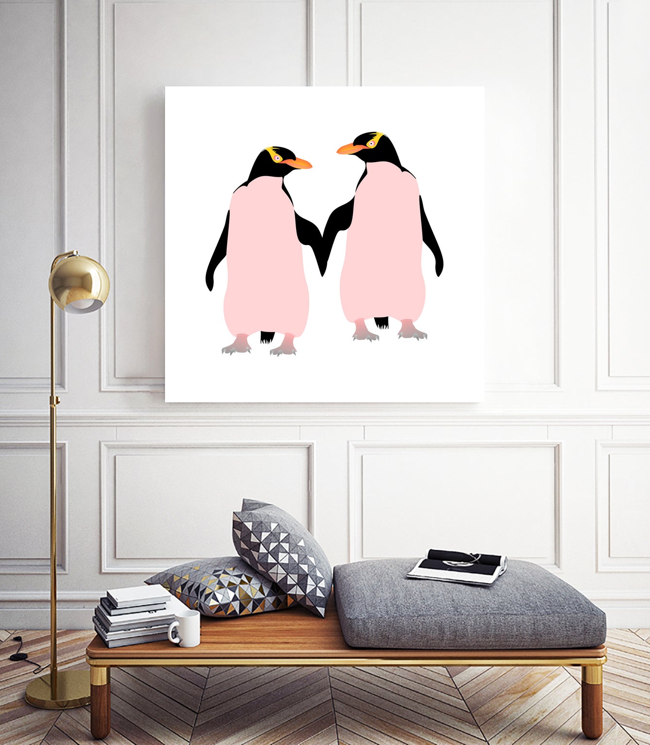 Lesbian Pride Penguins by Daniel Hutchinson on GIANT ART - white character design