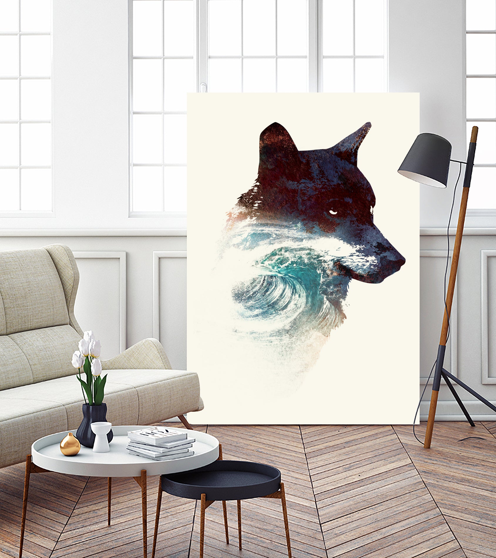 Night Swim by Robert Farkas on GIANT ART - blue digital painting