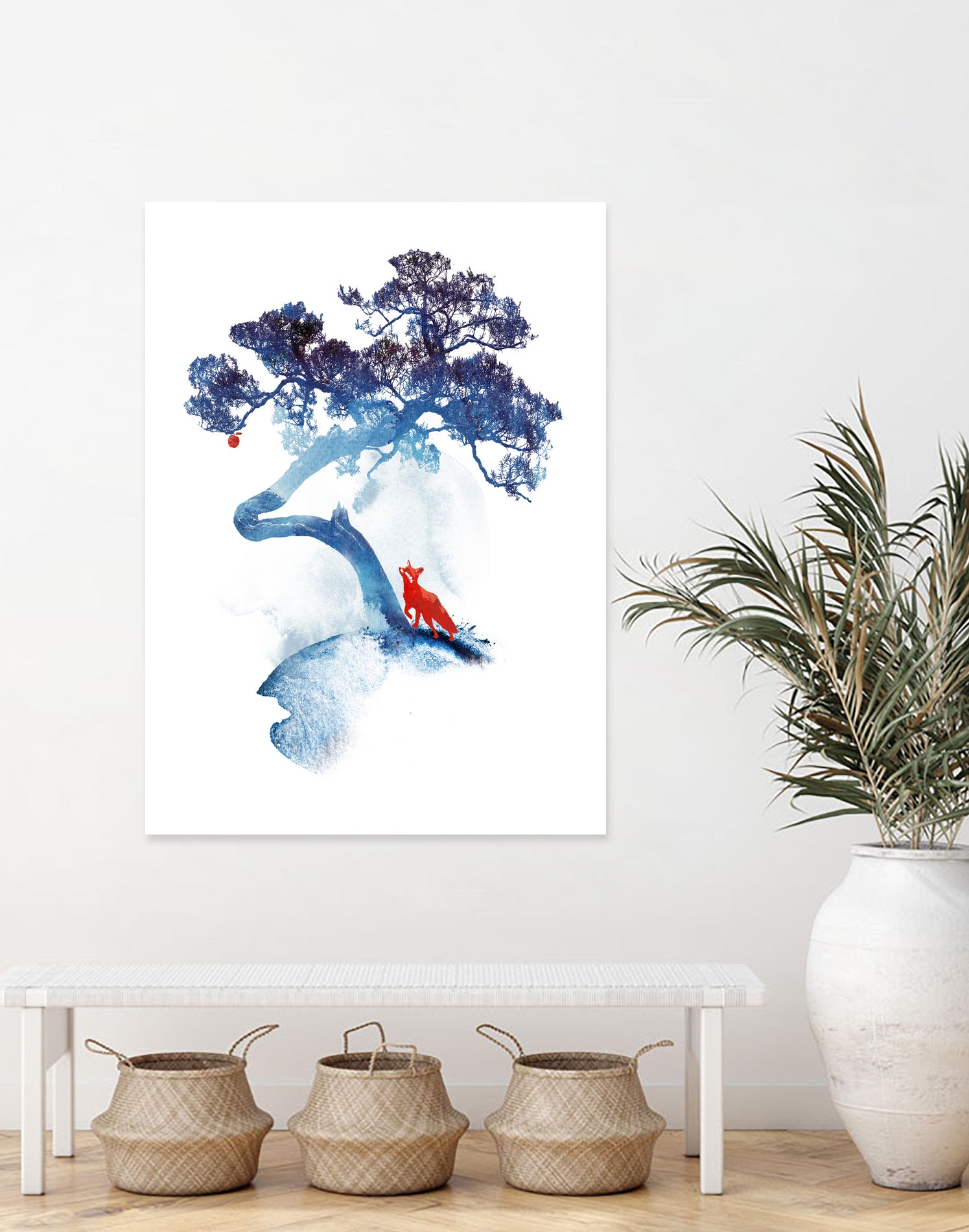 The last apple tree by Robert Farkas on GIANT ART - blue digital painting