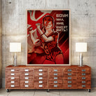 David Bowie by Zoran Cardula on GIANT ART - red vector illustration