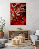 David Bowie by Zoran Cardula on GIANT ART - red vector illustration