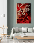 David Bowie by Zoran Cardula on GIANT ART - red vector illustration