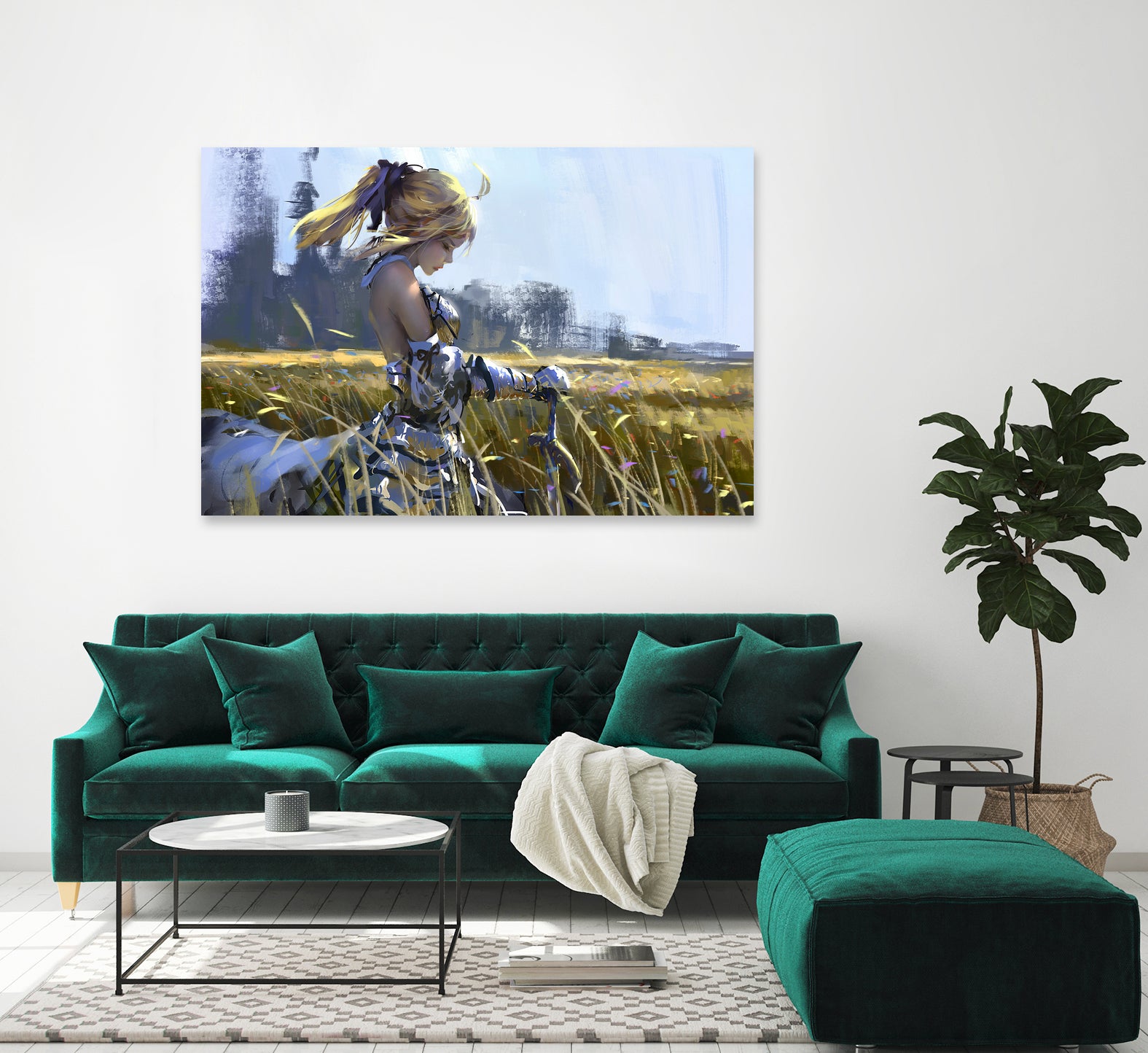 Saber Lily by Ling Wang on GIANT ART - yellow digital painting