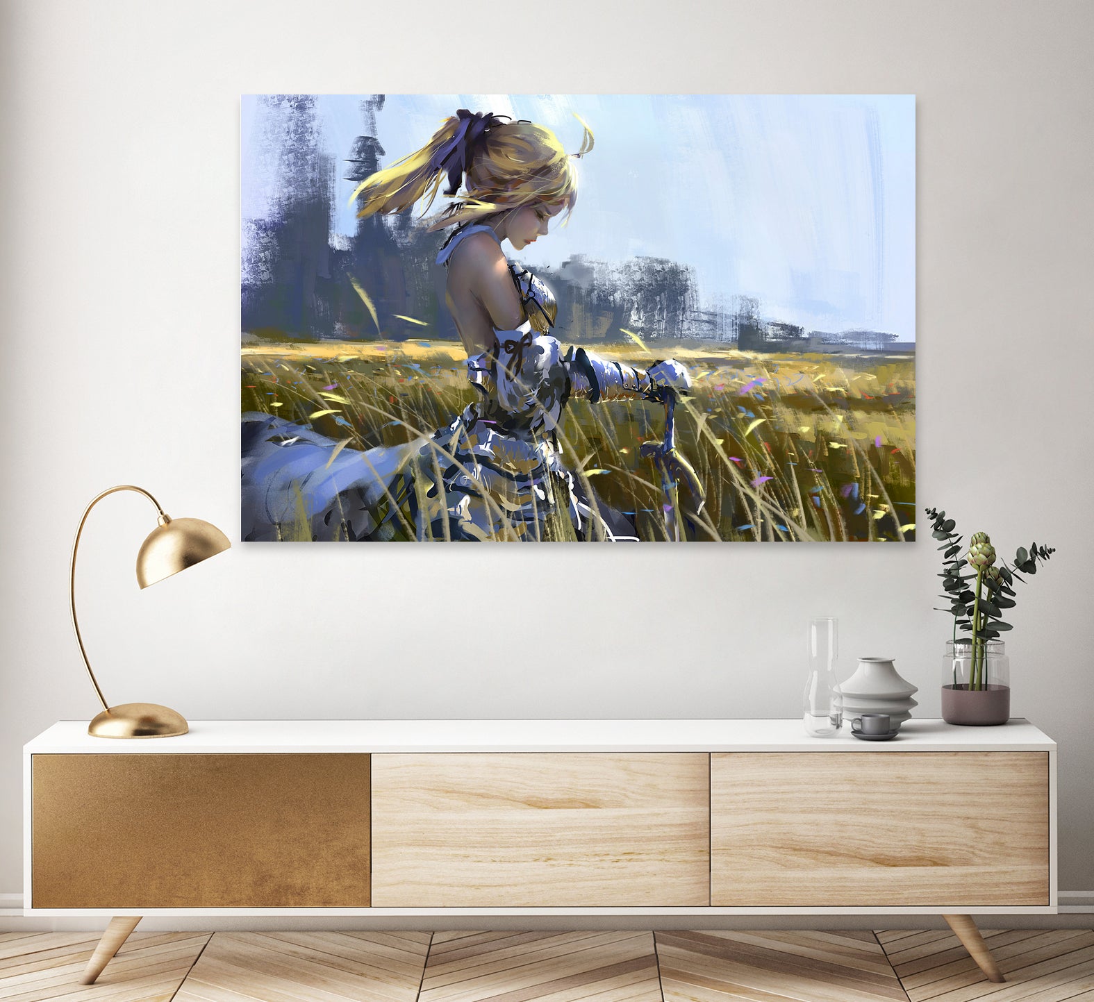 Saber Lily by Ling Wang on GIANT ART - yellow digital painting