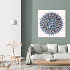 Mandala 03 by Ranka Stevic on GIANT ART - blue mixed media