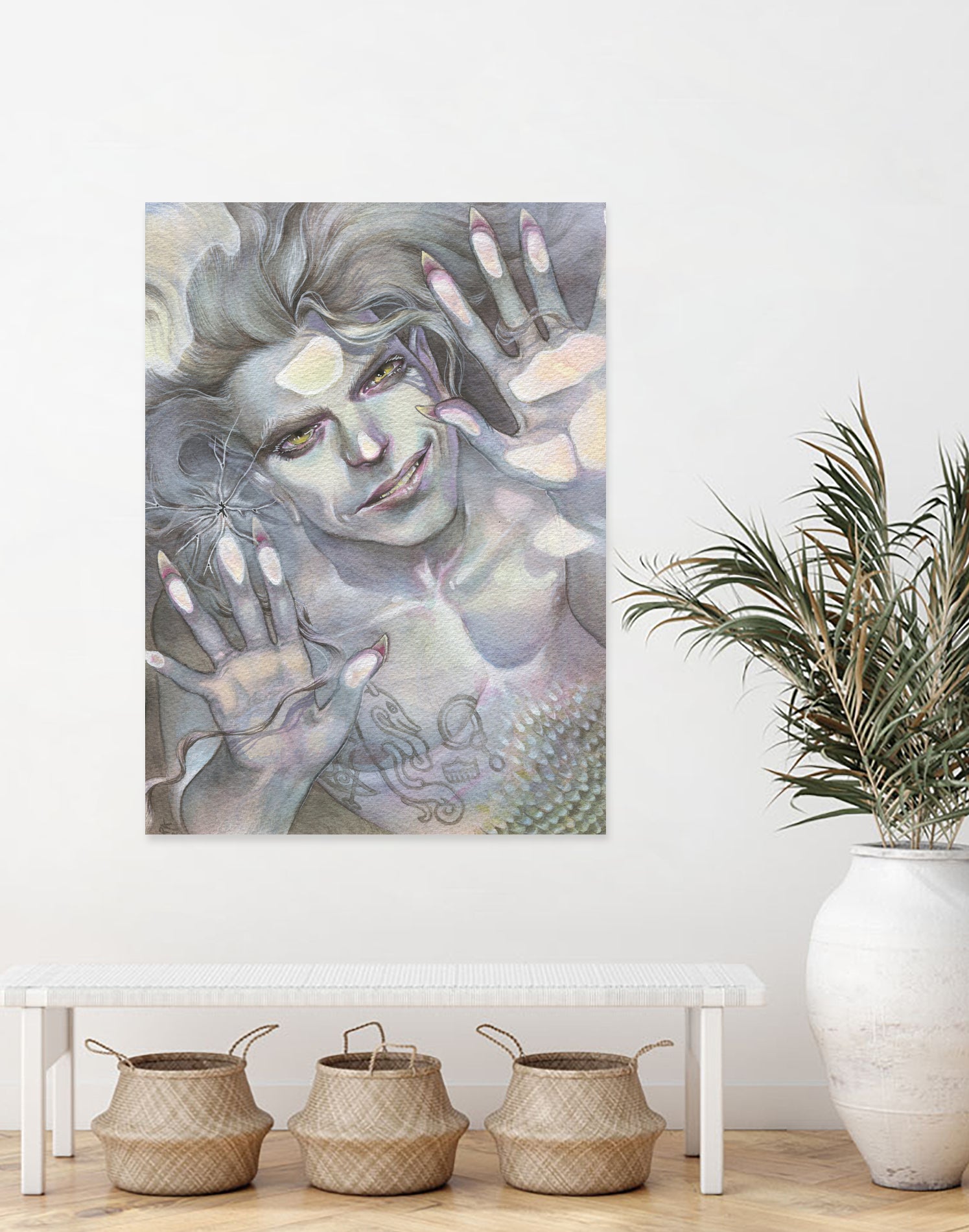 Merman of Orkney by Roisin Kelly on GIANT ART - blue character design