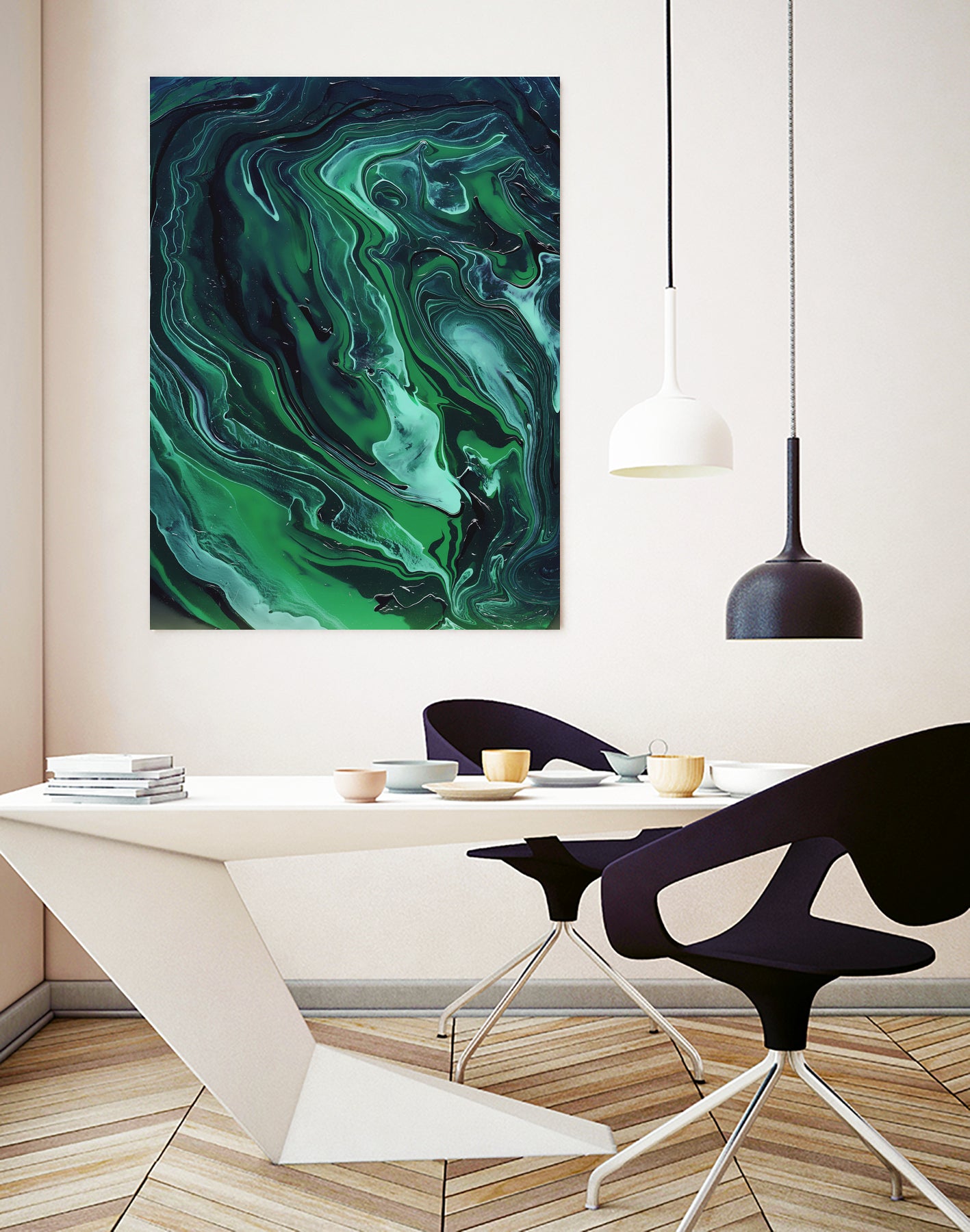 Nebula by Anna Farath on GIANT ART - green mixed media