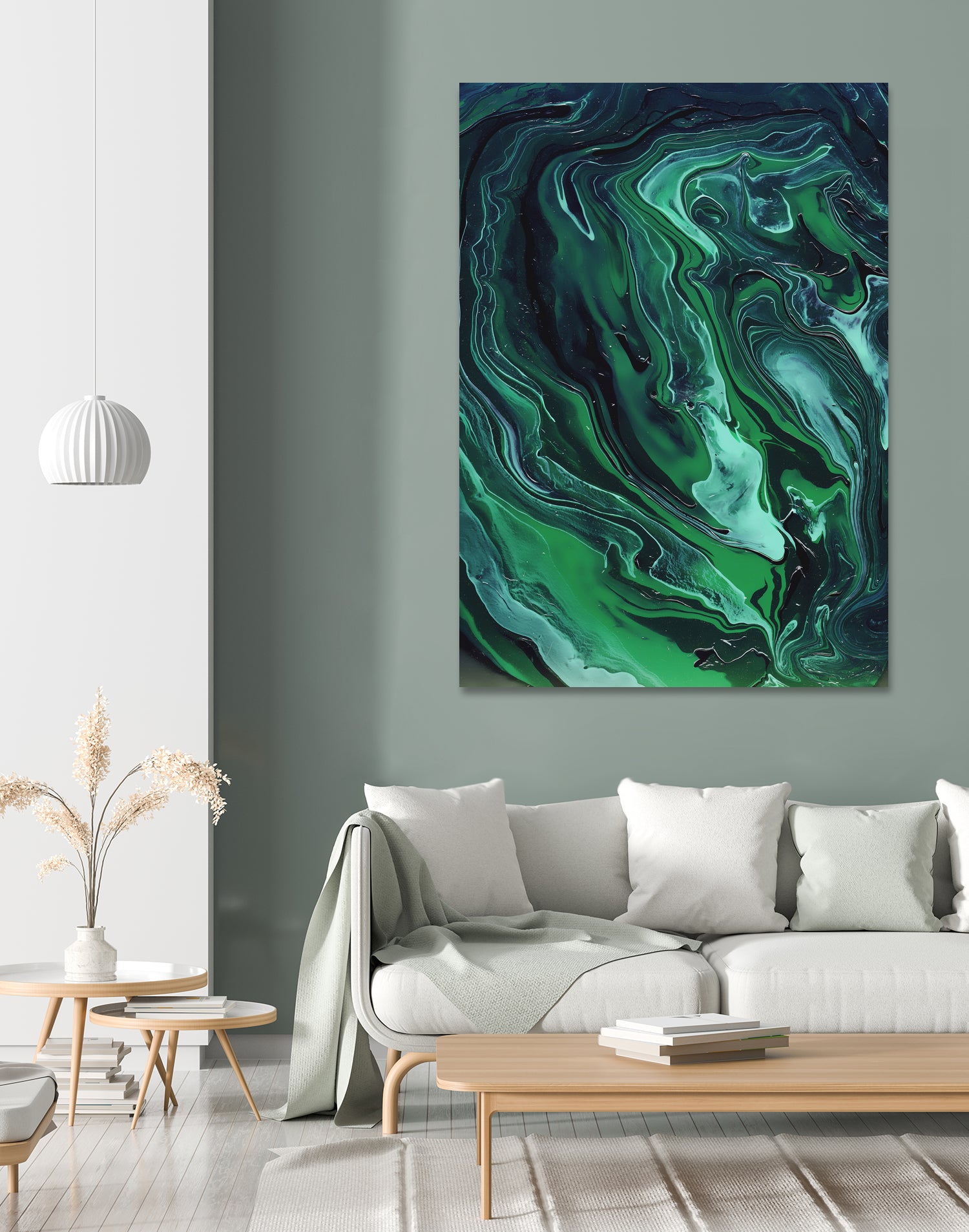 Nebula by Anna Farath on GIANT ART - green mixed media