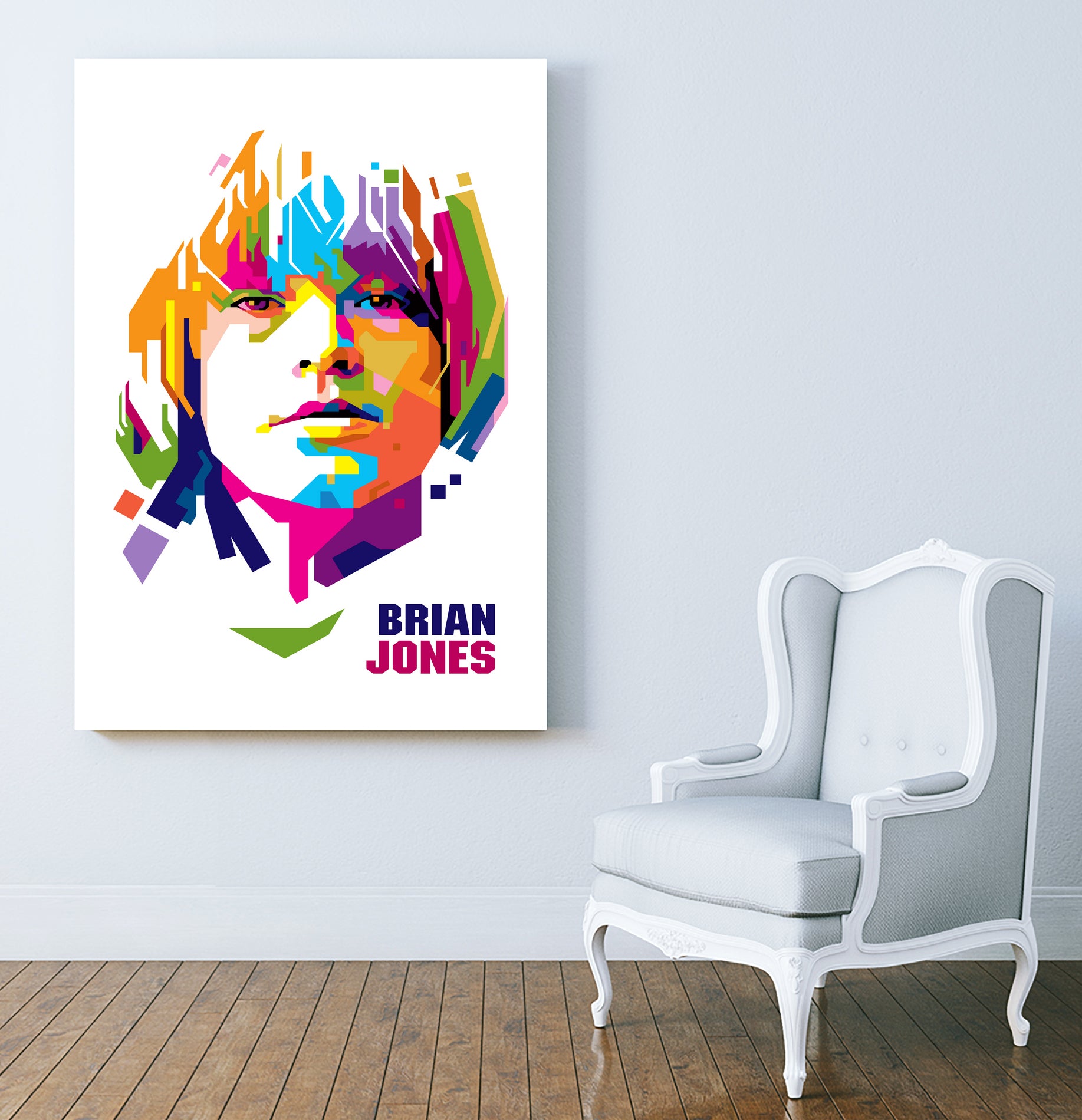 Brian Jones in WPAP by J Prayitno Widodo on GIANT ART - white photo illustration