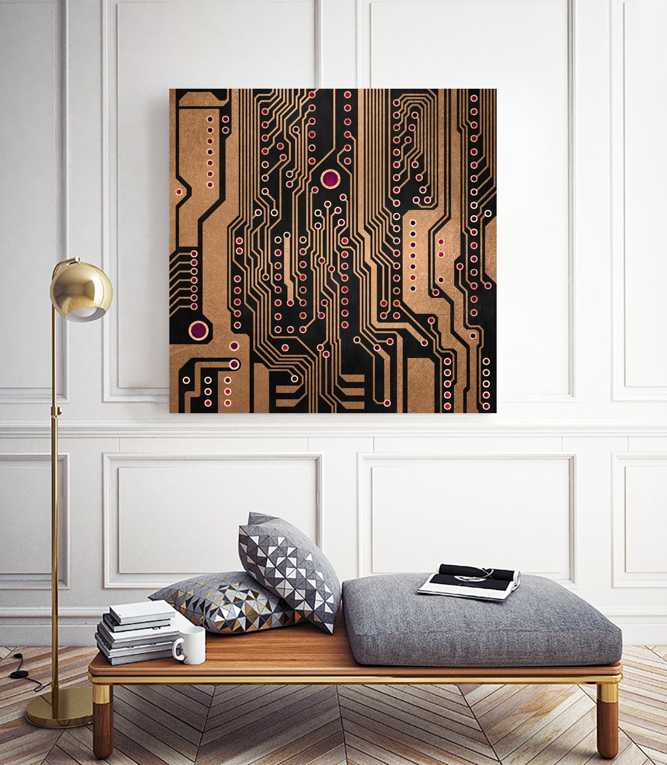 PCB / Version 3 by Elisabeth Fredriksson on GIANT ART - yellow digital painting