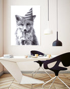 Party Fox by Kareena Harris on GIANT ART - black mixed media