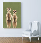 Meerkats by Dieter Braun on GIANT ART - green digital painting