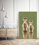 Meerkats by Dieter Braun on GIANT ART - green digital painting