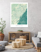 Barcelona Map Blue by Hubert Roguski on GIANT ART - blue digital painting