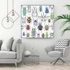 Colorful bugs by Maria Bakueva on GIANT ART - white mixed media