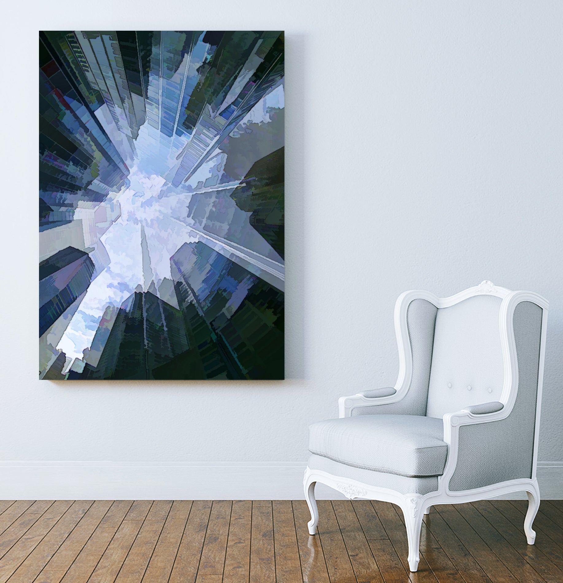 Glass Ceiling Shattered by Randy Witte on GIANT ART - blue digital painting