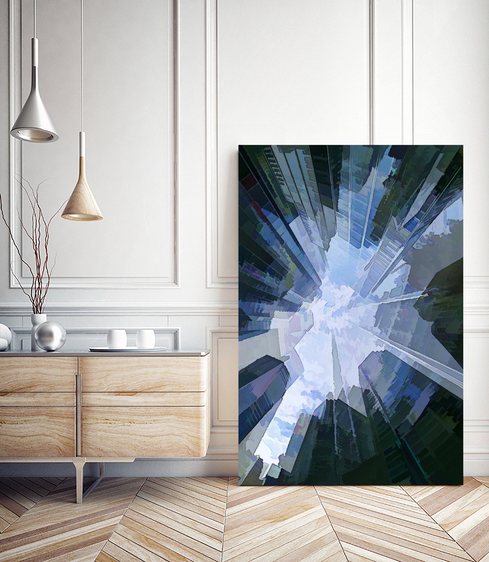 Glass Ceiling Shattered by Randy Witte on GIANT ART - blue digital painting
