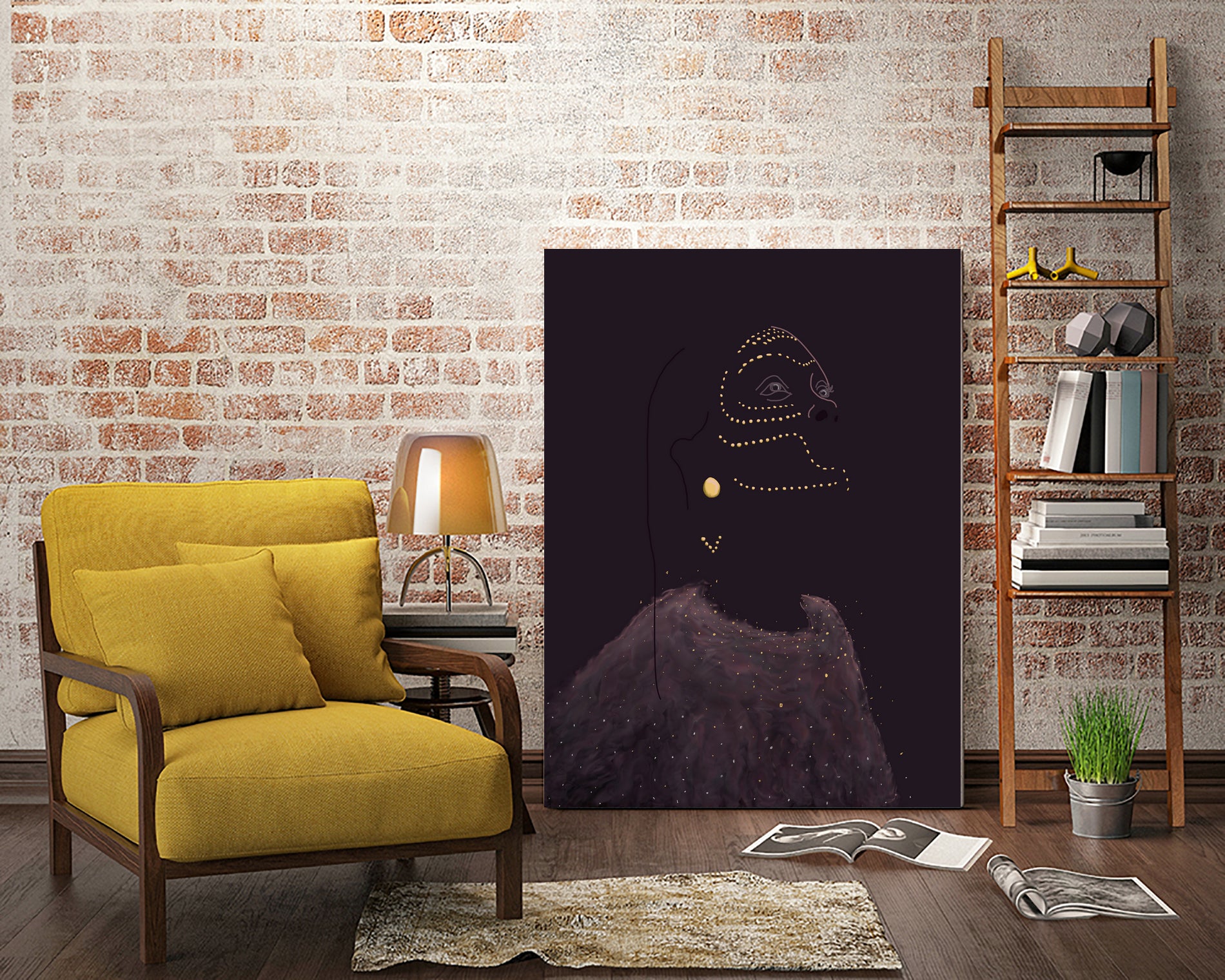 space by Sara Silva on GIANT ART - fuchsia digital drawing