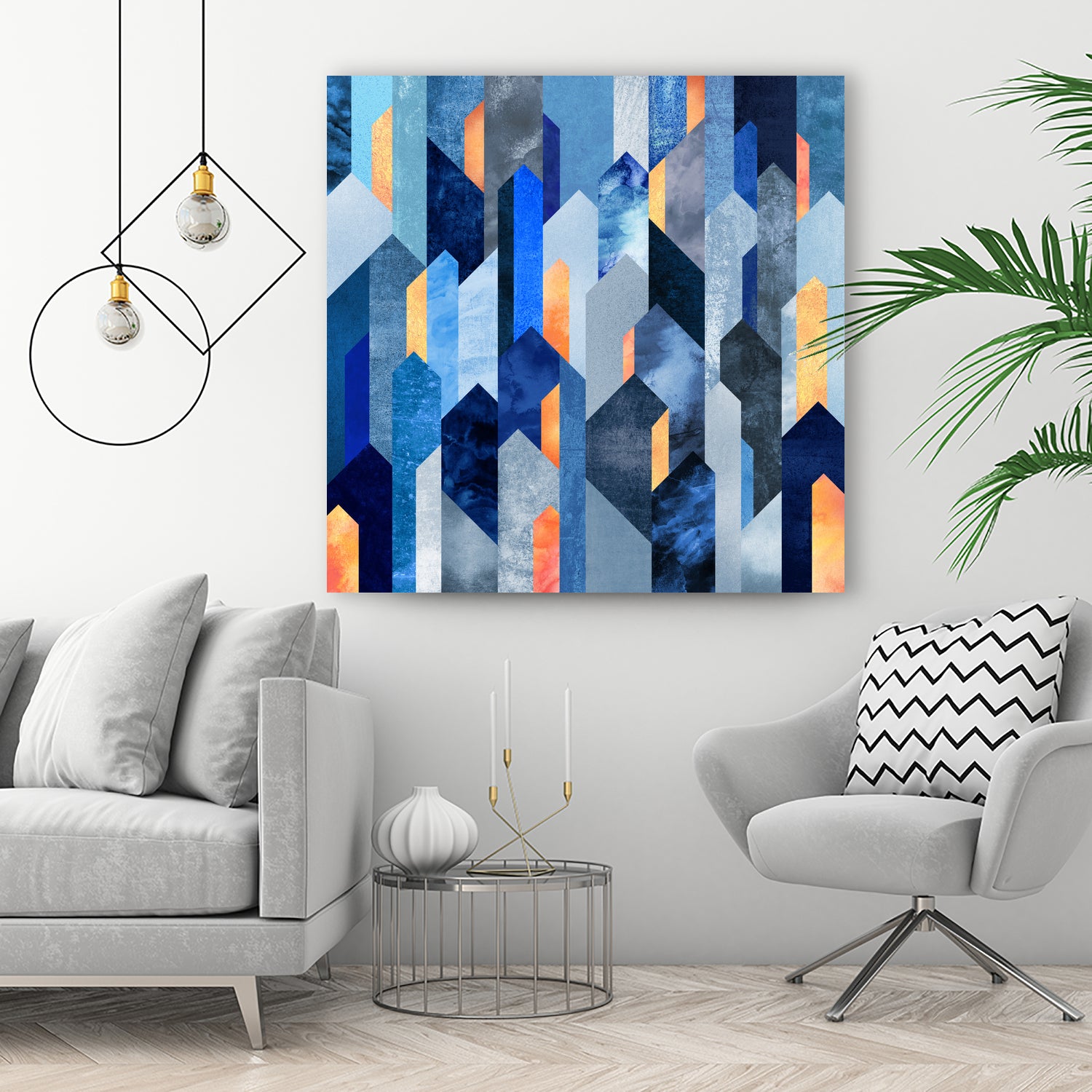 Kyanite & Salt Stone by Elisabeth Fredriksson on GIANT ART - blue mixed media