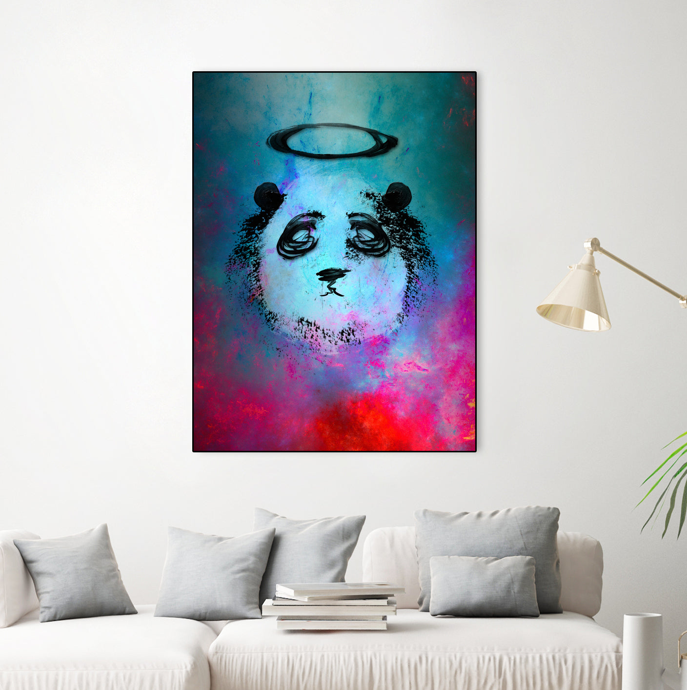 Halo Panda by Nikhil Shinde on GIANT ART - blue digital painting