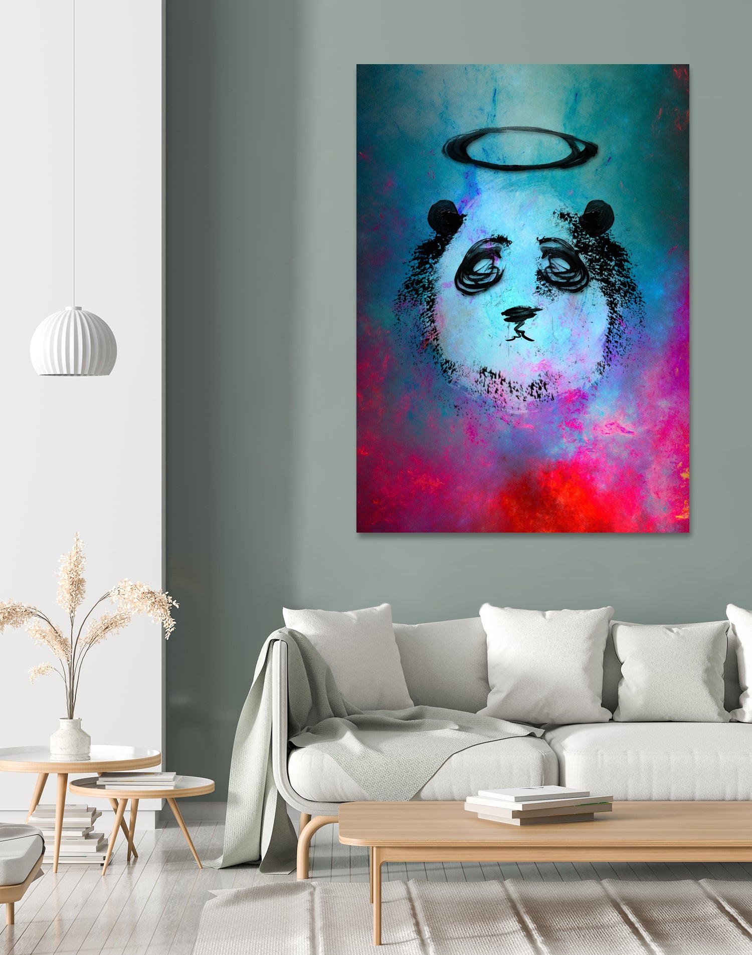 Halo Panda by Nikhil Shinde on GIANT ART - blue digital painting