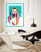 Jesus Christ in WPAP art by Riweldo Sayuna on GIANT ART - blue character design