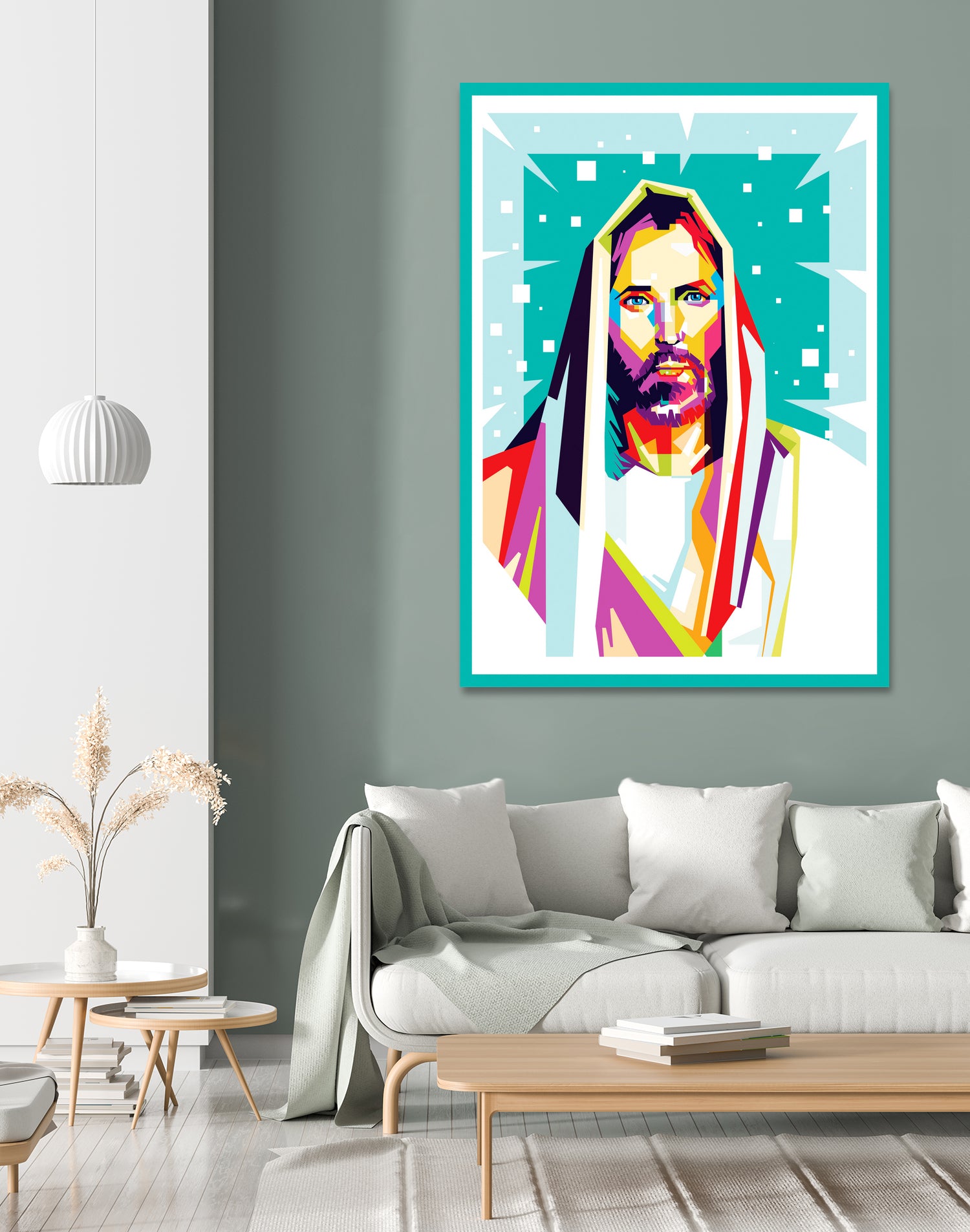 Jesus Christ in WPAP art by Riweldo Sayuna on GIANT ART - blue character design
