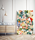 Floral and Pin Up Girls II Pattern by burcu korkmazyurek on GIANT ART - white digital painting