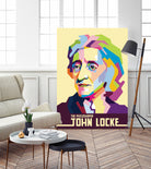 John Locke in Pop Art Portrait by Ahmad Taufiq on GIANT ART - white vector illustration