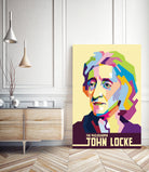 John Locke in Pop Art Portrait by Ahmad Taufiq on GIANT ART - white vector illustration
