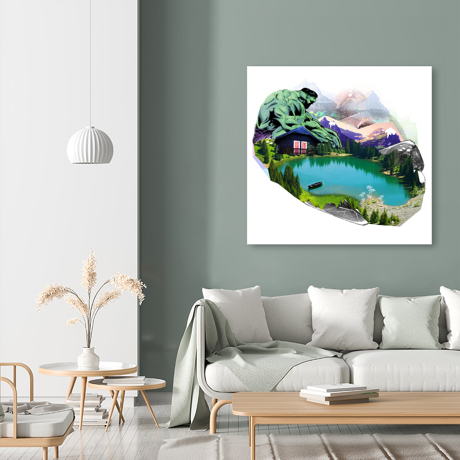 Lac by Julie Baldassi on GIANT ART - green photo illustration