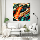 ABSTRACT COLORFUL PAINTING II-B3 by Pia Schneider on GIANT ART - orange mixed media