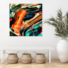ABSTRACT COLORFUL PAINTING II-B3 by Pia Schneider on GIANT ART - orange mixed media