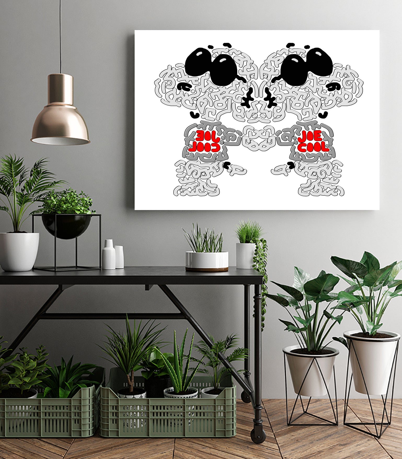 Snoopy Joe Cool by Caroline BESSIERES on GIANT ART - gray digital drawing