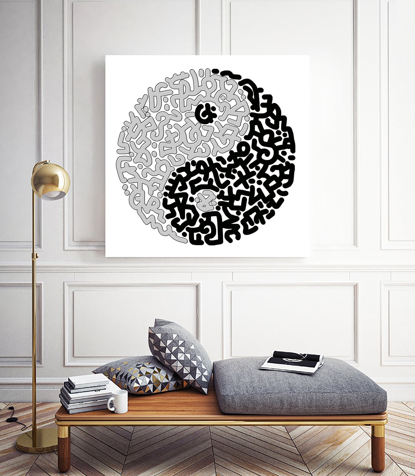Yin & Yang by Caroline BESSIERES on GIANT ART - black digital drawing