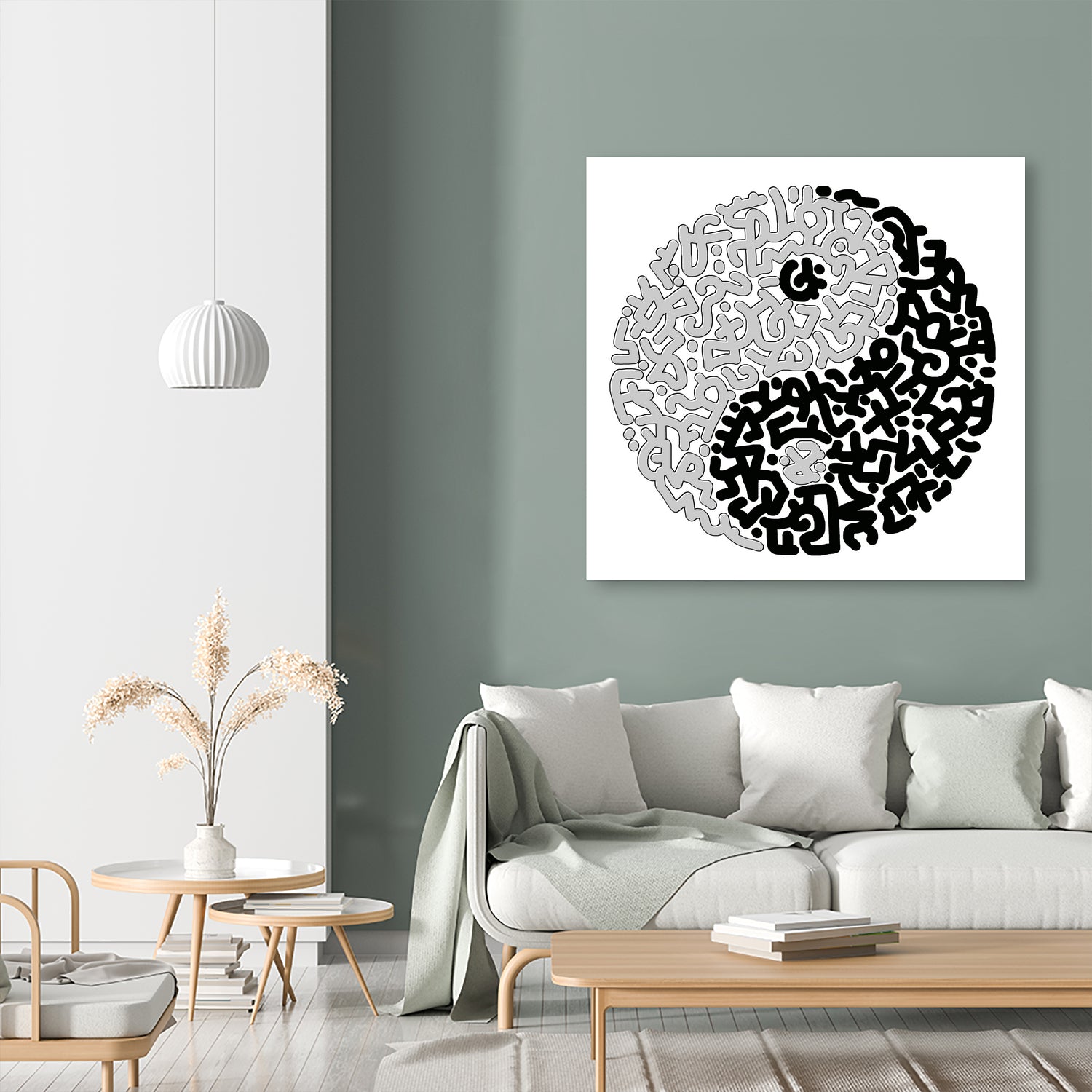 Yin & Yang by Caroline BESSIERES on GIANT ART - black digital drawing
