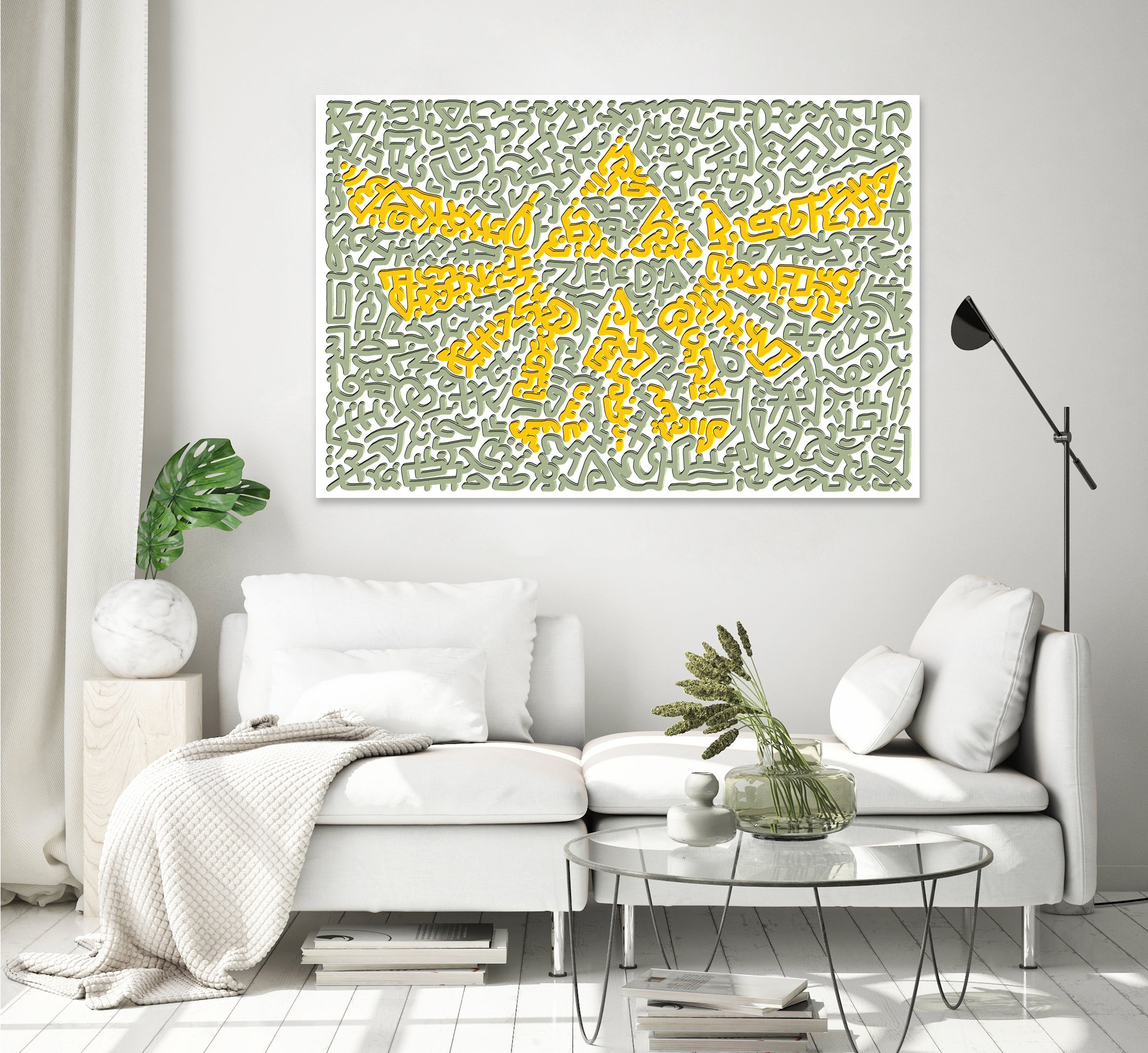 The Triforce by Caroline BESSIERES on GIANT ART - yellow digital drawing